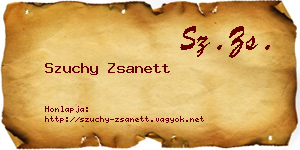 Szuchy Zsanett névjegykártya